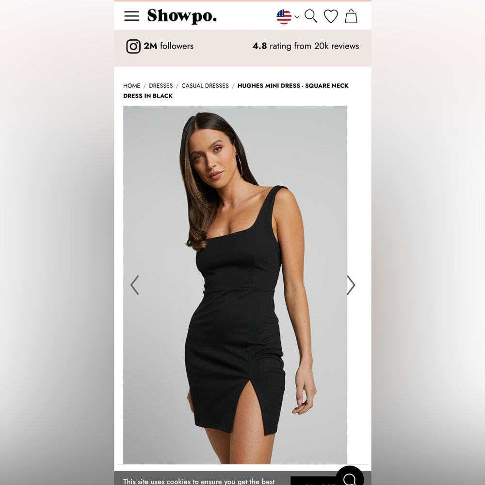 Showpo. Hughes mini dress.